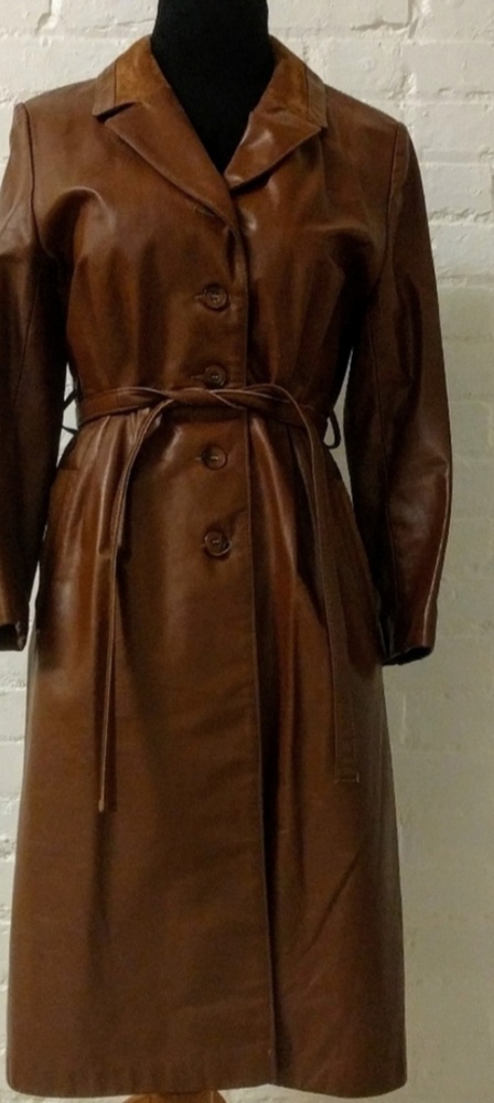 Vintage Avani leather trench coat